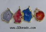 NGP3401 40*45mm - 45*60mm freeform druzy agate pendants