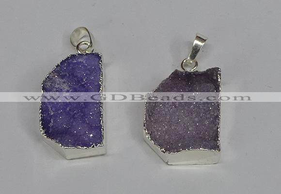 NGP3441 18*25mm - 20*30mm freeform druzy agate gemstone pendants