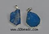 NGP3444 18*25mm - 20*30mm freeform druzy agate gemstone pendants