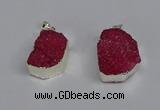 NGP3459 20*30mm - 25*35mm freeform druzy agate pendants wholesale