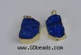 NGP3470 20*30mm - 25*35mm freeform druzy agate pendants wholesale