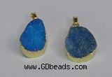 NGP3478 18*25mm - 20*30mm freeform druzy agate gemstone pendants