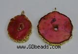 NGP3485 40*50mm - 50*65mm freeform druzy agate gemstone pendants