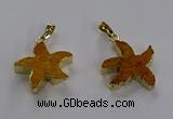 NGP3510 24*25mm starfish fossil coral pendants wholesale