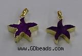 NGP3511 24*25mm starfish fossil coral pendants wholesale