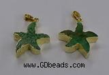 NGP3514 24*25mm starfish fossil coral pendants wholesale