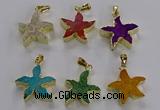 NGP3517 24*25mm starfish fossil coral pendants wholesale