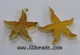 NGP3521 48*50mm starfish fossil coral pendants wholesale