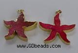 NGP3523 48*50mm starfish fossil coral pendants wholesale