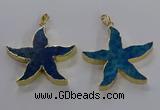 NGP3524 48*50mm starfish fossil coral pendants wholesale