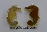 NGP3541 22*58mm - 25*55mm seahorse agate pendants wholesale