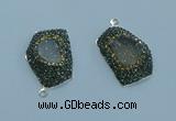 NGP3580 20*30mm - 22*32mm freeform druzy agate pendants