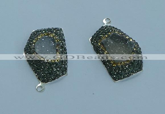 NGP3580 20*30mm - 22*32mm freeform druzy agate pendants