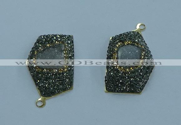 NGP3590 20*30mm - 22*32mm freeform druzy agate pendants