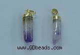 NGP3600 8*30mm - 10*35mm sticks druzy amethyst pendants