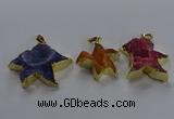 NGP3640 30mm - 40mm star druzy agate gemstone pendants