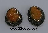 NGP3676 35*45mm freeform plated druzy agate pendants wholesale