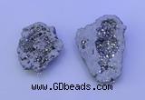 NGP3717 28*35mm - 40*45mm freeform plated druzy agate pendants