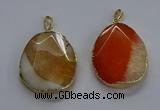 NGP3727 30*40mm - 35*45mm freeform agate gemstone pendants