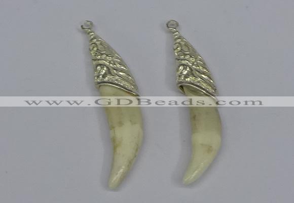 NGP3750 10*40mm - 12*45mm horn wolf tooth pendants wholesale