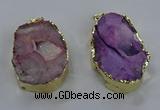 NGP3756 30*40mm - 40*50mm freeform druzy agate pendants