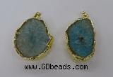 NGP3767 25*35mm - 35*40mm freeform druzy agate pendants