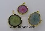 NGP3771 25*35mm - 35*40mm freeform druzy agate pendants