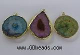 NGP3779 45*50mm - 55*60mm freeform druzy agate pendants