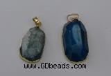 NGP3785 15*30mm - 18*35mm freeform druzy agate pendants