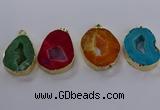 NGP3829 30*40mm - 40*50mm freeform druzy agate pendants