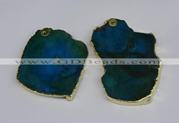 NGP3884 45*55mm - 50*60mm freeform agate gemstone pendants