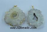 NGP3898 55*65mm - 65*80mm freeform druzy agate pendants