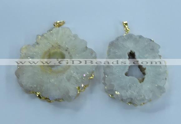 NGP3898 55*65mm - 65*80mm freeform druzy agate pendants