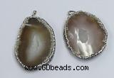 NGP3908 45*60mm - 55*65mm freeform druzy agate pendants wholesale