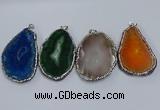 NGP3916 45*60mm - 55*65mm freeform druzy agate pendants wholesale