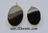 NGP3924 35*55mm - 40*60mm oval druzy agate pendants wholesale