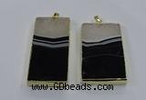 NGP3929 40*60mm - 35*70mm rectangle druzy agate pendants