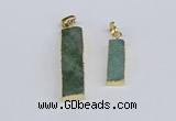 NGP3947 10*25mm - 12*45mm rectangle druzy agate pendants wholesale