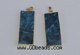 NGP3956 20*50mm - 25*45mm rectangle druzy agate gemstone pendants