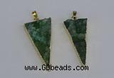 NGP3987 20*48mm - 25*50mm triangle druzy agate pendants wholesale