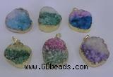 NGP4045 20*30mm - 30*40mm freeform druzy agate pendants