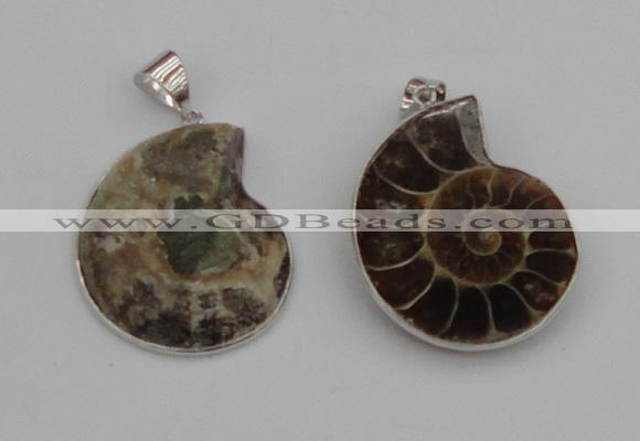 NGP4068 25*30mm – 30*35mm carved ammonite pendants wholesale