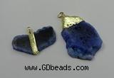 NGP4136 25*35mm - 40*50mm freeform druzy quartz pendants wholesale