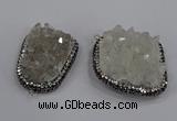 NGP4323 25*35mm - 30*40mm freeform white crystal pendants