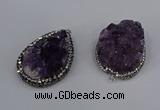 NGP4324 25*35mm - 30*40mm freeform druzy amethyst pendants