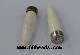 NGP4546 15*56mm bullet-shaped white howlite turquoise pendants