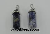 NGP5018 8*30mm sticks sodalite gemstone pendants wholesale