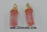 NGP5028 8*30mm sticks cherry quartz gemstone pendants wholesale