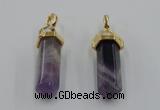 NGP5029 8*30mm sticks amethyst gemstone pendants wholesale