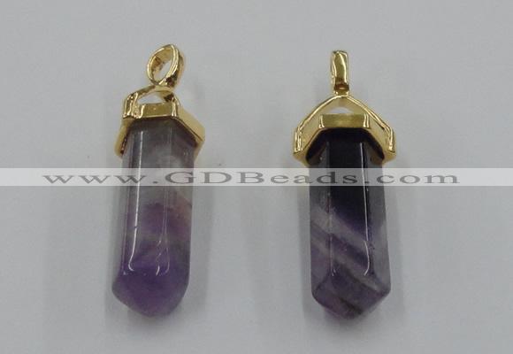 NGP5029 8*30mm sticks amethyst gemstone pendants wholesale